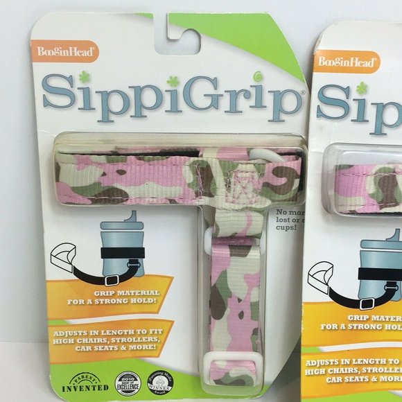 Boogin Head SippiGrip Baby Strap For Sippy Cup Bottles Toys Tether Lot Of 2 New - Picture 3 of 12